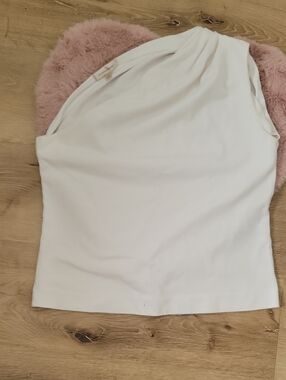 Banana Republic White One-Shoulder Skirt